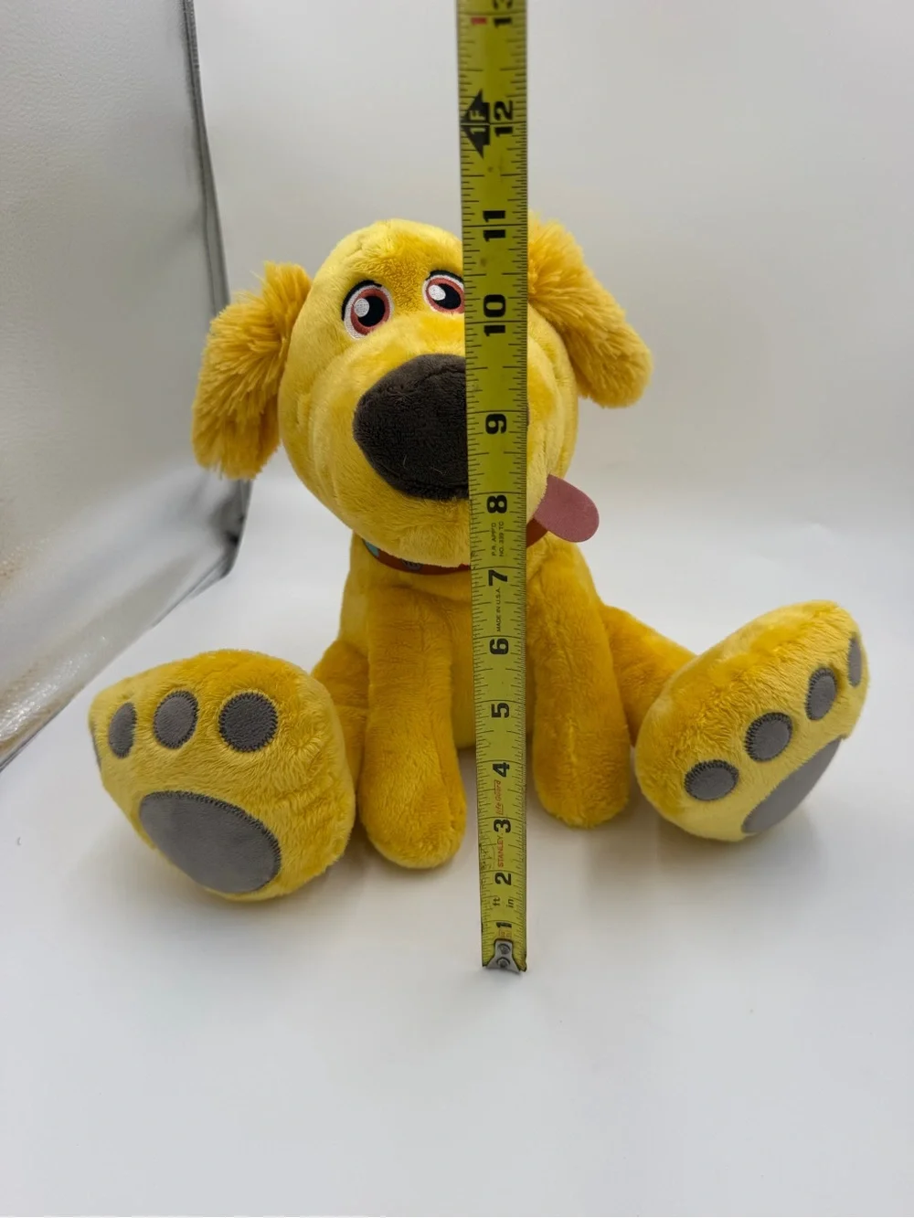 Disney Pixar Up Dug Dog Plush  12” Yellow Adventure Collar Soft no tag